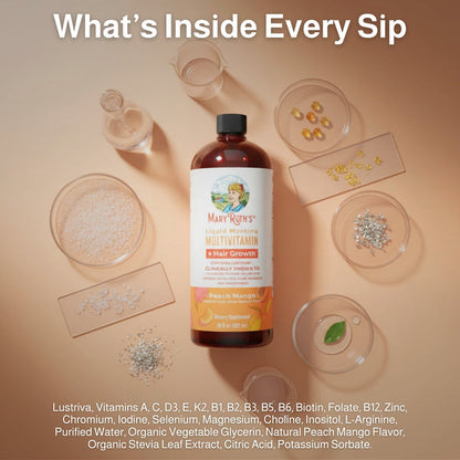 Liquid Morning Multivitamin + Hair Growth 15.22 oz